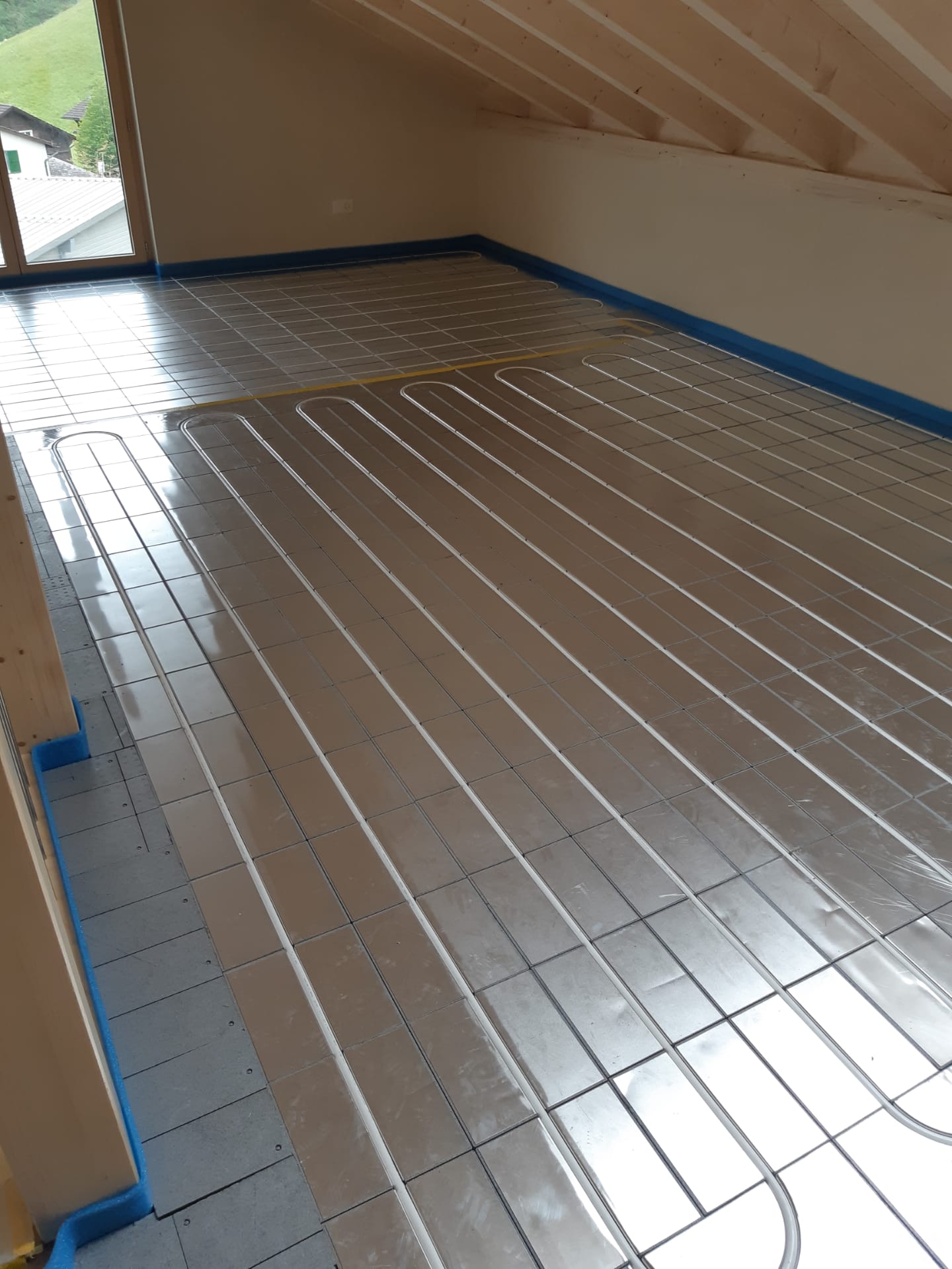 Wärmeverteilung Trockenbodenheizung