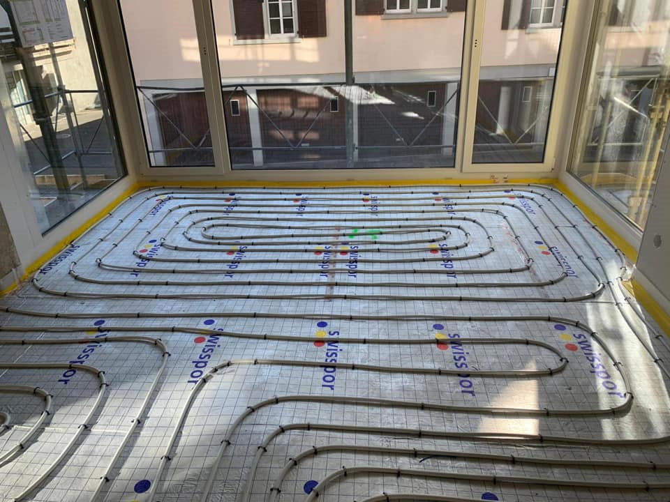 Wärmeverteilung Fussbodenheizung